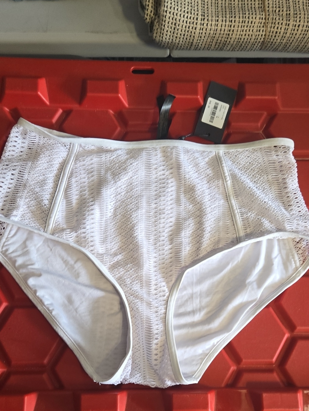 Turquoise Couture White Lace Swimwear BNWT
